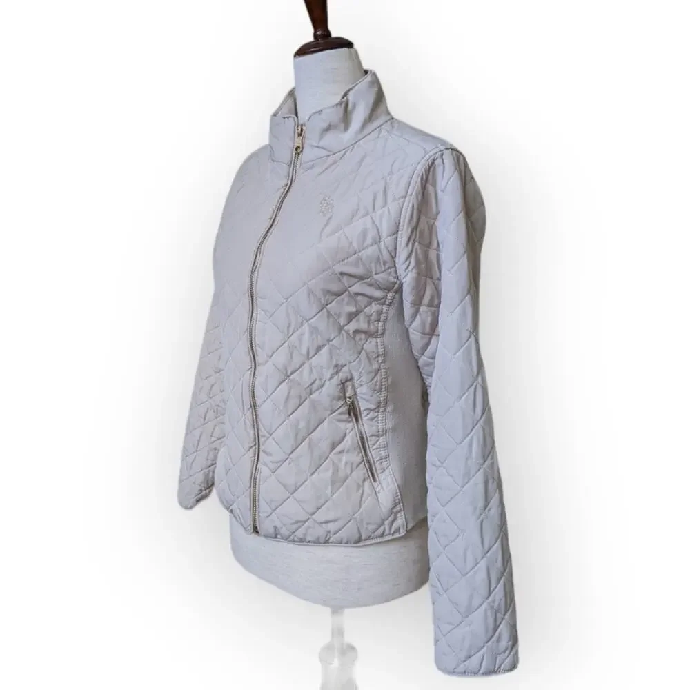 U.S. Polo Assn Women's Quilted Jacket in Cream